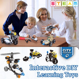 Kit de Construction STEM 8-en-1 avec 161 Pièces : Ensemble de Vis et Écrous de Police, Outil de Sécurité, Jouet d'Ingénierie Parent-Enfant - Product Image 5