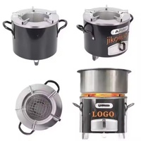Kompor Kayu Bakar Multifungsi Stainless Steel 29x29x27CM untuk Piknik dan Memasak, Gas Propana untuk Ekspor Afrika