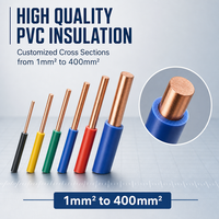Câble unipolaire solide en cuivre BV avec isolation en PVC 300/500V pour câblage domestique, bâtiment, industrie et installations publiques