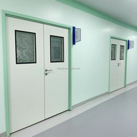 Puertas Dobles de Acero Inoxidable con Ventanas de Observación para Uso en Hospitales, Fábricas y Laboratorios