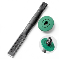 Ciseau plat industriel pour revêtements de sol, ciseau à ciment et pierre, en acier allié noir, acier au chrome-vanadium, manche en plastique, pointe droite