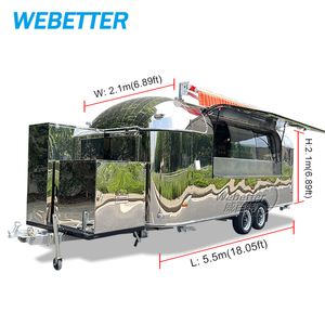Remolques de Comida Móviles WEBETTER WVTA y NSF, Totalmente Equipados, Remorque Foodtruck, Camiones de Comida Rápida con Cocina Completa - Product Image 2