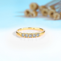Designer Mini Bijoux Femme Bague De Fiançailles 0.3 Carat 5 Moissanite Chat Totem Bague 18K 5D Or Creux Bague De En Or Mariage