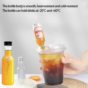 50ml PET boş lüks <span class=keywords><strong>Mini</strong></span> plastik likör şişeleri Set ruh şişe kullanımlık plastik alkol atış şişeleri ile kapaklar - Product Image 5