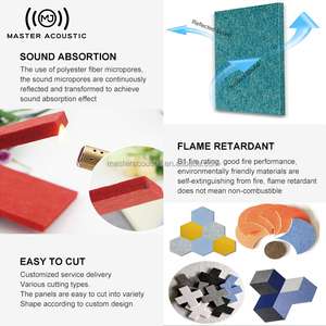 Paneles Acústicos de Techo <span class=keywords><strong>MASTER</strong></span> ACOUSTIC Ecológicos de PET, Paneles Decorativos 3D Insonorizantes - Product Image 4