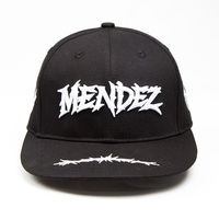 Gorra Snapback Personalizada con Bordado 3D en Relieve, Letras Góticas y Espinas, Gorra Hip Hop de Visera Plana para Hombre, Moda Urbana