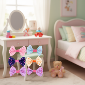 โบว์ผ้า Ilan 6 ชิ้น คละสี สำหรับเด็ก เครื่องประดับผม - Product Image 3