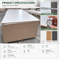 Panneau MDF HDF mélaminé couleur grain de bois 4x8 pieds 8mm pour meubles et panneaux muraux