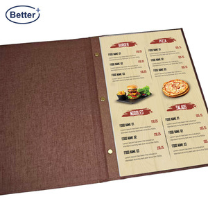 Luxuriöser A4 A5 Hochzeitskartenhalter Ordner mit Leinen Chicago-Stoffeinband Menümappe Restaurant-Stoffmenüs Stoffheft - Product Image 2