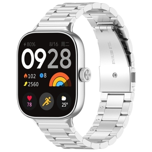 Venta directa para Xiaomi <span class=keywords><strong>Redmi</strong></span> Watch 4 / <span class=keywords><strong>Mi</strong></span> Band <span class=keywords><strong>8</strong></span> Pro Three Bead correa de reloj de Metal de acero inoxidable correa de reloj - Product Image 5