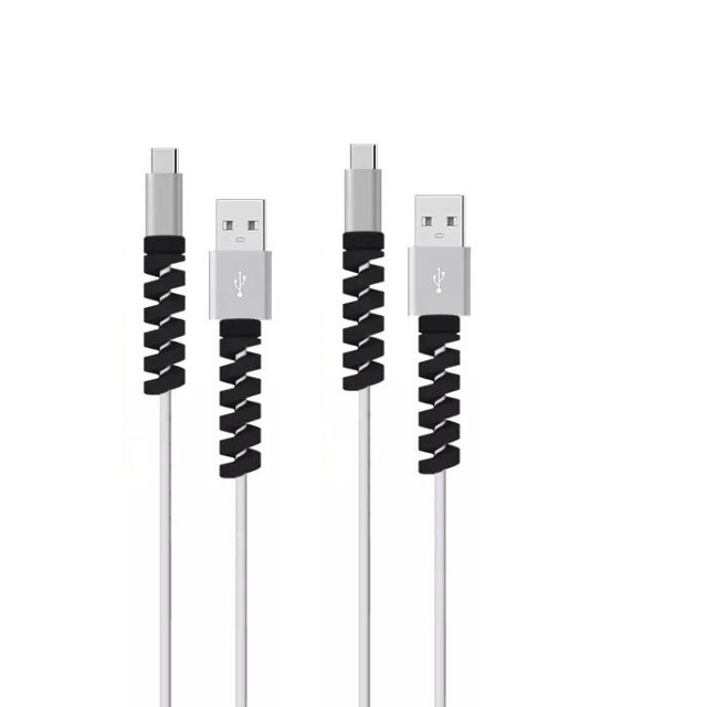Highly Flexible Silicone Wide Angle Magnetic Waterproof Rechargeable Micro USB Colorful QF Brand Cable Protector Suit All Phones