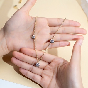 MSN-838 Joyería de Diamantes Cultivados en Laboratorio de Lujo de 14K y 18K, Precio de Fábrica DEF, Collar Personalizado de Buena Calidad - Product Image 3