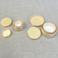 2 pièces d'emballage de gâteau au fromage Boîte en bois Emballage de gâteau au fromage mousseline basque Boîte ronde