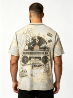 T-shirt uni surdimensionné pour homme, impression DTF DTG, impression à l'écran, logo personnalisé, 100% coton, t-shirts pour homme