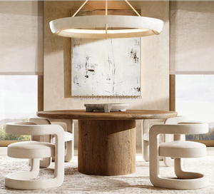 Sageliving sang trọng bàn ăn thiết lập mới đến tròn gỗ sồi gỗ cho phòng khách và nhà hàng sử dụng - Product Image 5