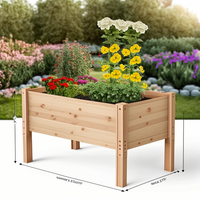 Boîte à fleurs extérieure en bois pour lit de jardin avec finition de peinture pour la plantation en pot Jardinière en bois pour le jardinage