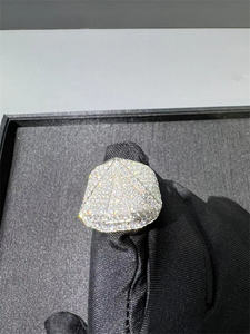 แหวนเพชรโมอิสซาไนต์ VVS เงินแท้ ดีไซน์วินเทจ ประดับเพชรแบบ Pave Setting สำหรับทั้งชายและหญิง - Product Image 2