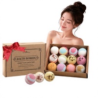 Boules de bain effervescentes 720g, bombes de bain moussantes, lot de 12 pièces, contrôle du sébum, aromathérapie en gros pour la baignoire