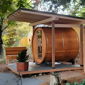 ห้องซาวน่าไฟฟ้าแบบเปียกสำหรับใช้ในบ้าน สร้างจากไม้เนื้อแข็ง เหมาะสำหรับใช้ในวิลล่า ช่วยกระตุ้นการไหลเวียนโลหิตและปรับปรุงการเผาผลาญ - Product Image 1