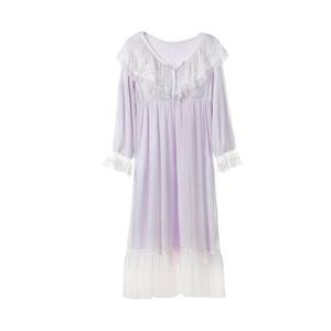 <span class=keywords><strong>ชุด</strong></span><span class=keywords><strong>นอน</strong></span>ผู้หญิงแบบมีฟองน้ำเสริมหน้าอก สไตล์วิน<span class=keywords><strong>เท</strong></span><span class=keywords><strong>จ</strong></span> ฤดูใบไม้ผลิและฤดูใบไม้ร่วง แบบใหม่ สไตล์เ<span class=keywords><strong>จ</strong></span>้าหญิง ผ้าไหมน้ำแข็ง แขนยาว แต่งลูกไม้ ยาว เซ็กซี่ - Product Image 5