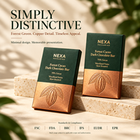 Boîtes d'emballage personnalisées pour barres chocolatées, carton de qualité alimentaire de luxe, logo personnalisé, estampage à chaud, gaufrage, vente en gros