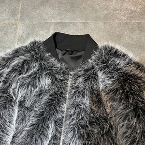Ensemble survêtement homme unisexe, veste bomber en fausse fourrure moelleuse et pantalon, style Y2K, personnalisé, chaud pour l'hiver - Product Image 3