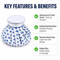 Bolsa de Agua Caliente Reutilizable Clásica, Compresa Fría para Primeros Auxilios, Alivio de la Fiebre, Dolor Muscular, Terapia de Calor y Frío, Supervivencia al Aire Libre