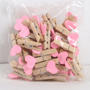 Clip a forma di cuore in legno per cartoni animati Color peg 3.5cm di lunghezza mini clip per <span class=keywords><strong>foto</strong></span> decorazione per la casa - Product Image 6