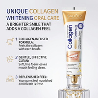 Dentifrice blanchissant au collagène biologique SADOER, soin des gencives et de l'émail, renforce l'émail des dents, vente chaude, directement du fabricant