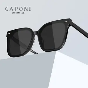 CAPONI 패션 디자인 트렌드 태양 안경 대형 프레임 스타일 선글라스 운전 폴라로이드 안티 UV 레이 안경 CP7465