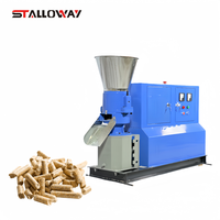 Machine à granulés à matrice plate modèle 260 avec moteur électrique de 15 kW pour la production d'aliments pour animaux de petite ferme et de volailles