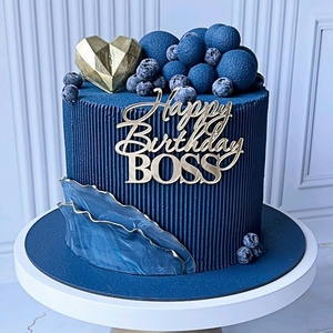 ECCOBELLA Adornos <span class=keywords><strong>de</strong></span> <span class=keywords><strong>Pastel</strong></span> <span class=keywords><strong>de</strong></span> Cumpleaños Reutilizables y Ecológicos <span class=keywords><strong>de</strong></span> Acrílico con la Frase 'Happy Birthday Boss' <span class=keywords><strong>para</strong></span> <span class=keywords><strong>Decoración</strong></span> <span class=keywords><strong>de</strong></span> Pasteles <span class=keywords><strong>de</strong></span> Cumpleaños <span class=keywords><strong>para</strong></span> Hombres - Product Image 1