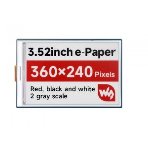 Écran E-Paper de 3,52 pouces (B), écran E-Ink, 360x240, rouge/noir/blanc, interface SPI - Product Image 6