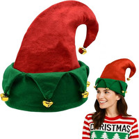 Chapeaux de Noël en peluche personnalisés pour adultes et enfants - Chapeaux d'elfe de Noël de dessin animé avec attaches pour les oreilles, pour les fêtes, utilisables en toutes saisons