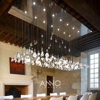 Lustre en verre de luxe ANNO pour les intérieurs de maison de style palais
