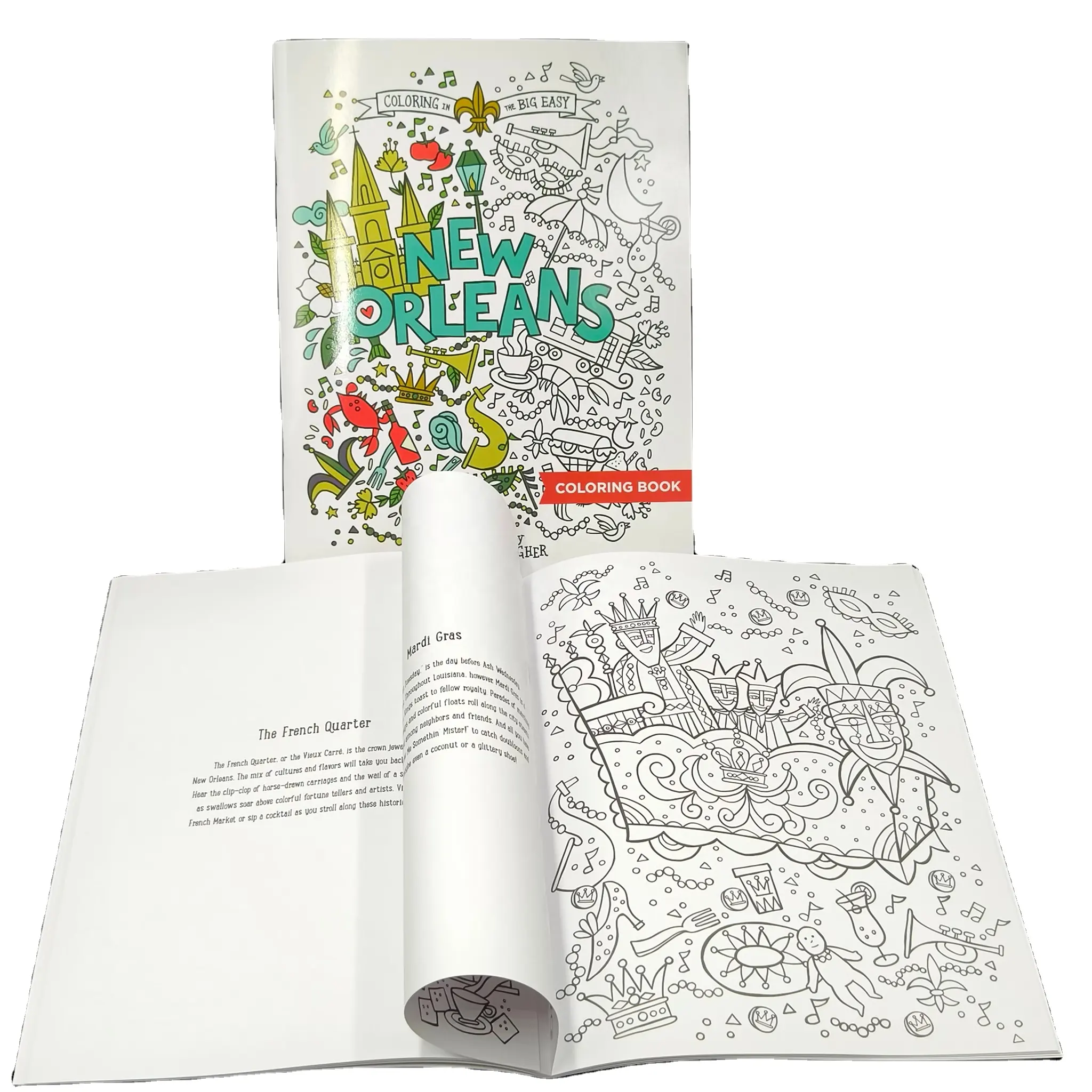 Großhandel individuelles Malbuch für Kinder und Erwachsene Zeichnen Malerei Weichbezug Saddel Nähte Bindung mit Offsetdruck