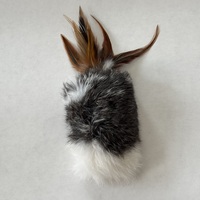 Jouet interactif pour chat avec queue en peluche amusante, accessoires d'exercice pour chaton, queue de lapin en fourrure, fournitures pour animaux de compagnie