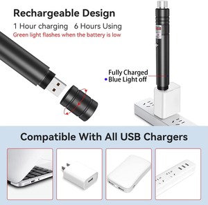 Bestseller: Leistungsstarker Grüner Laserpointer Stift mit Hoher Reichweite für Outdoor, Katzen-Spielzeug und USB-Aufladung – Grünes Licht - Product Image 3