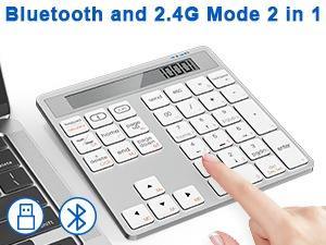 ABS bluetooth Numpad 2 in 1 <b>Keyboard</b> Calculator bluetooth 2.4G Wireless Stylish Numeric Keypad - Product Image 5