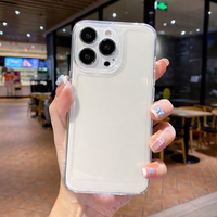 Coque de téléphone transparente en silicone antichoc avec moulage par injection et emballage pour iPhone