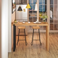 Table haute en bois massif au design moderne pour bar à domicile, hôtel, intérieur, extérieur, cuisine, salon, cloison, petit comptoir de bar