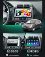 Multimédia HD pour Honda Fit Jazz City 2002-2007 lecteur d'autoradio Android GPS Navigation Carplay 4G vidéo