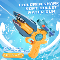 Pistol Mainan Anak Outdoor Eva Soft Bullet Pistola De Balas Shark Shooting Water Gun Toys Shooting Game Gun Toys untuk Anak Laki-laki Bullets