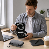 Étui de rangement périphérique pour mobile, coque rigide en EVA, étui de rangement électronique spécialisé, design multi-compartiments, boîte à gadgets professionnelle