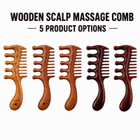 Peigne de massage du cuir chevelu en bois double face en bois de rose, bois de santal doré et corne de rhinocéros, pour soins capillaires, vente en gros, fournisseur OEM ODM, usine