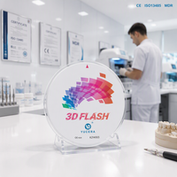 Bloc de zircone multicouche 3D Yucera Flash pour couronne complète, disque de zircone pour laboratoire dentaire