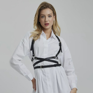 Ceinture polyvalente en similicuir PU extensible pour femme, bretelles ajustables, corset de <span class=keywords><strong>taille</strong></span>, sangle de poitrine tendance pour le quotidien - Product Image 4