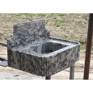 Custom <b>Small</b> Viola Wall Mounted Bathroom Vanity Natural Marble for Luxury Interiors Designer Project - Product Image 4
