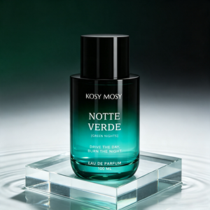 Kosy Mosy Luxury Lifestyle Market Notte Verde Underground <span class=keywords><strong>Jazz</strong></span> Club Muted Herbal Foliage Dense Cedar Mist 100ml Perfume para Hombre - Product Image 1