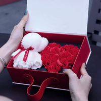Scatola regalo di lusso portatile di san valentino confezione in cartone Premium con Logo personalizzato scatola di cartone pieghevole a conchiglia di fascia alta